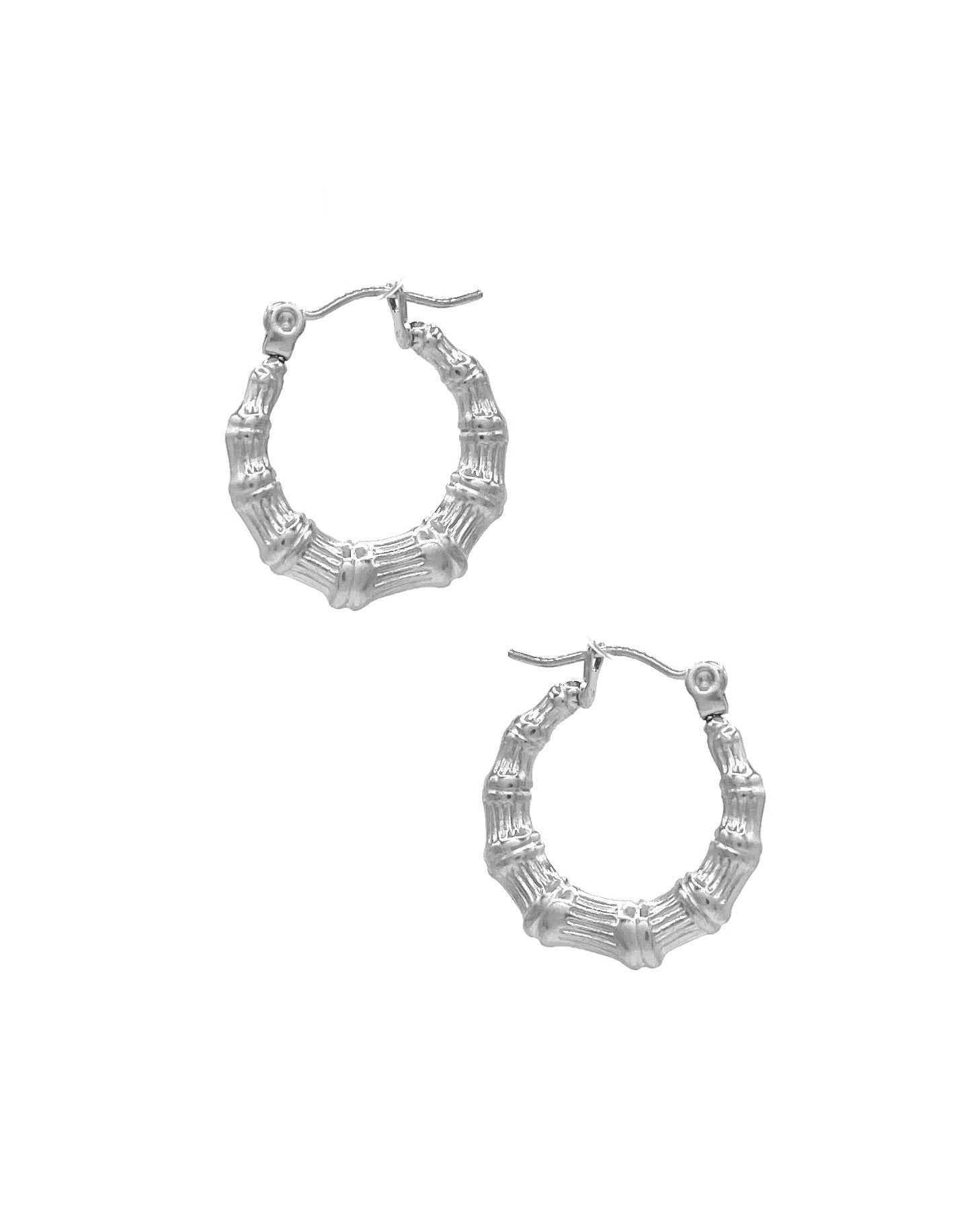 Bamboo Hoops – Silver