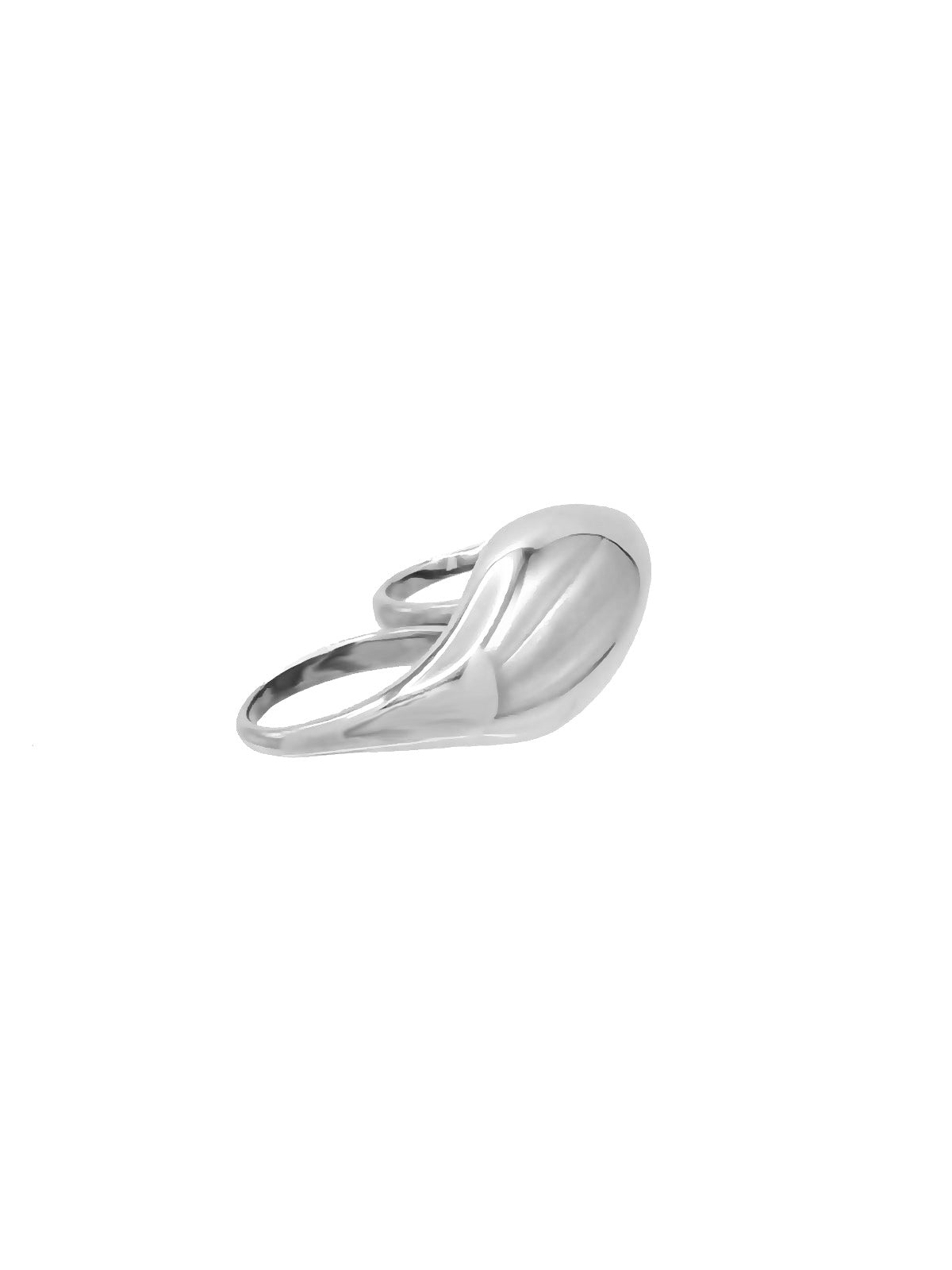 ORBIT TWO FINGER RING - SILVER