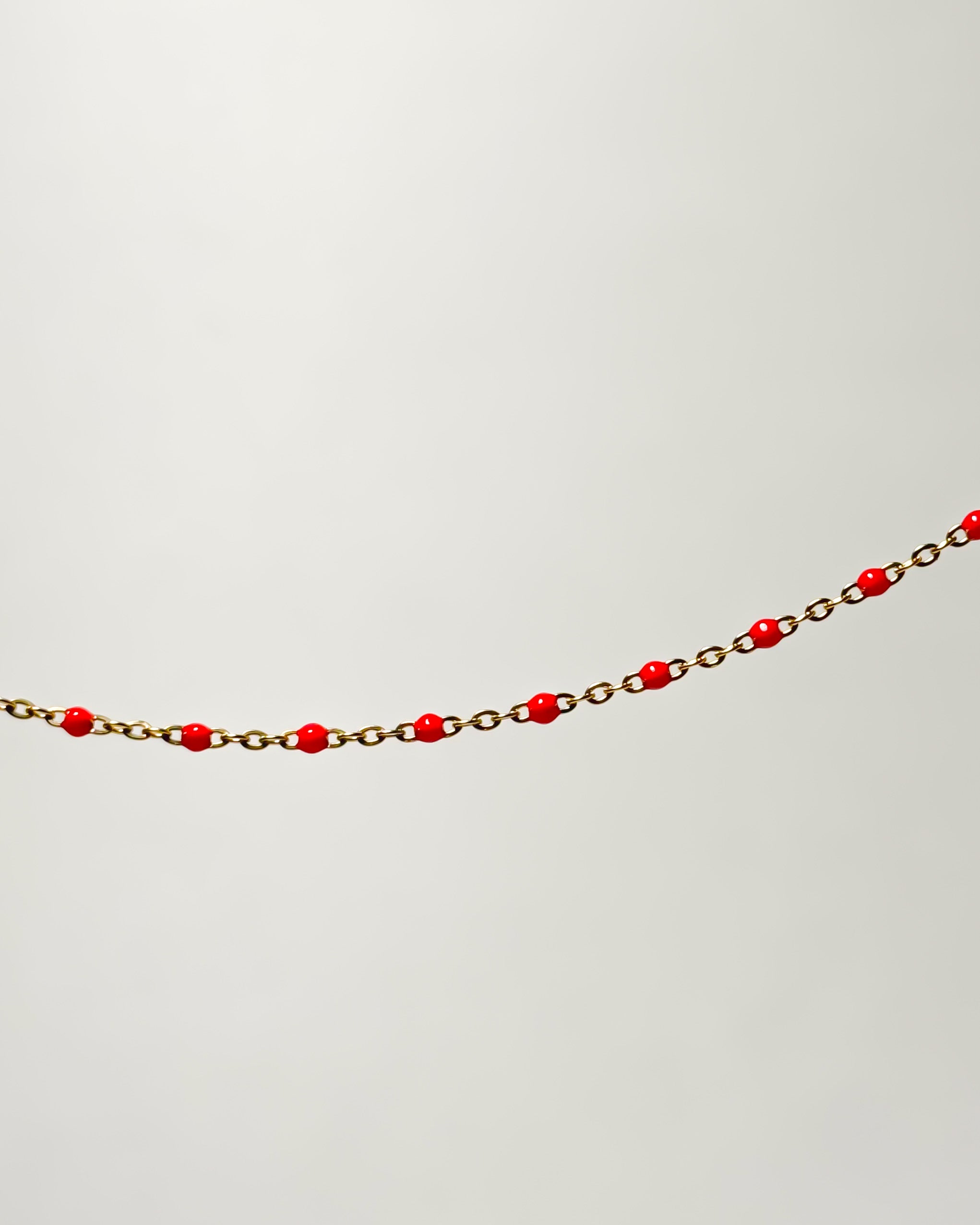 RUBY BEADED ANKLET