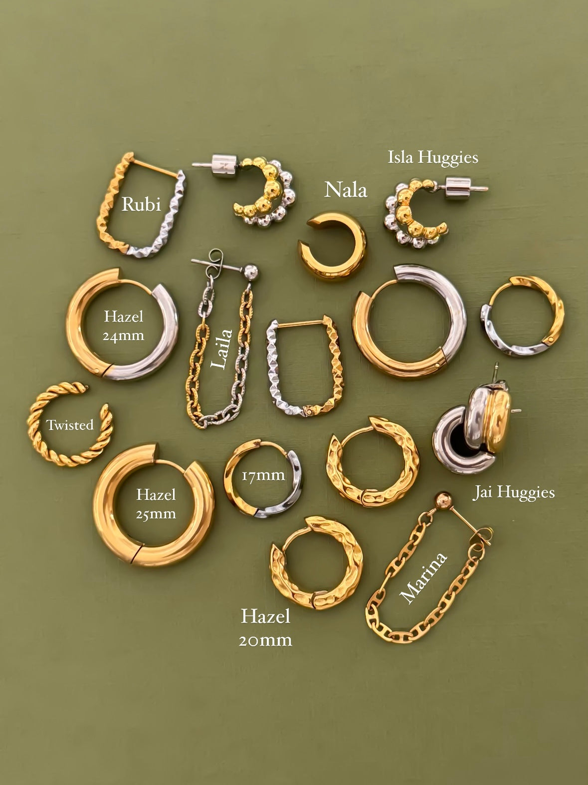 HAZEL HUGGIES - TEXTURED GOLD