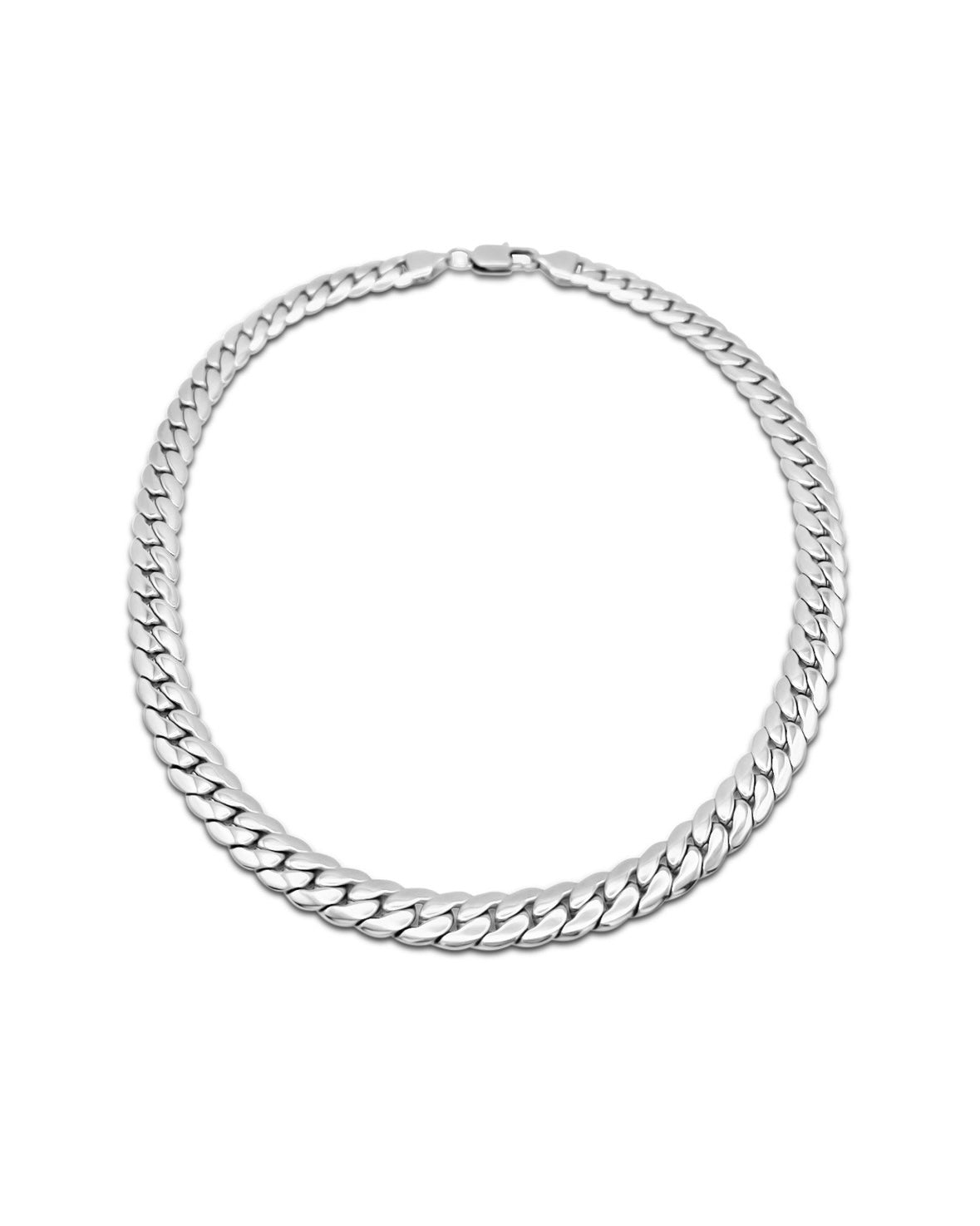 FLAT CUBAN NECKLACE - SILVER