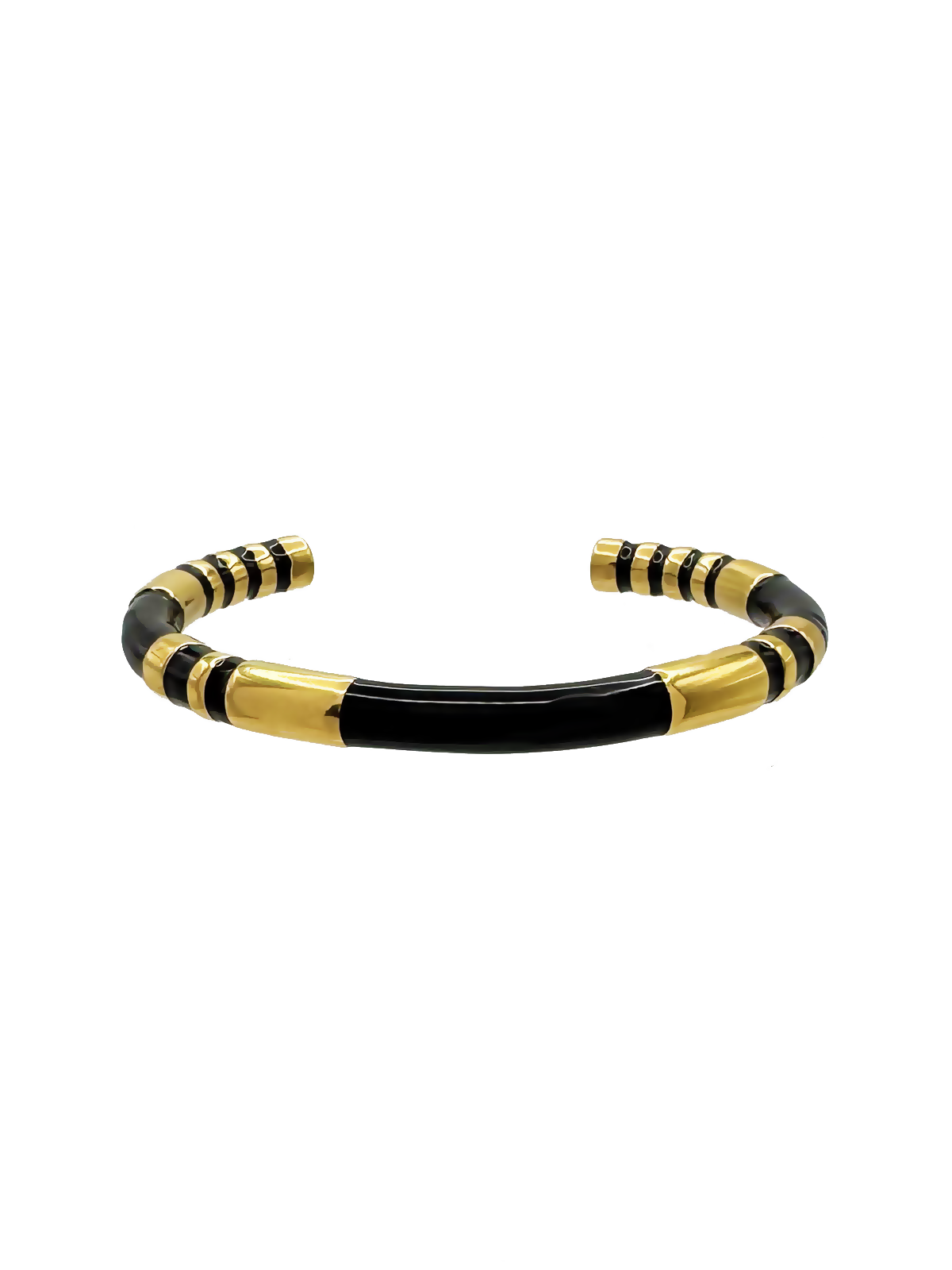 ARI CUFF - ONYX/GOLD