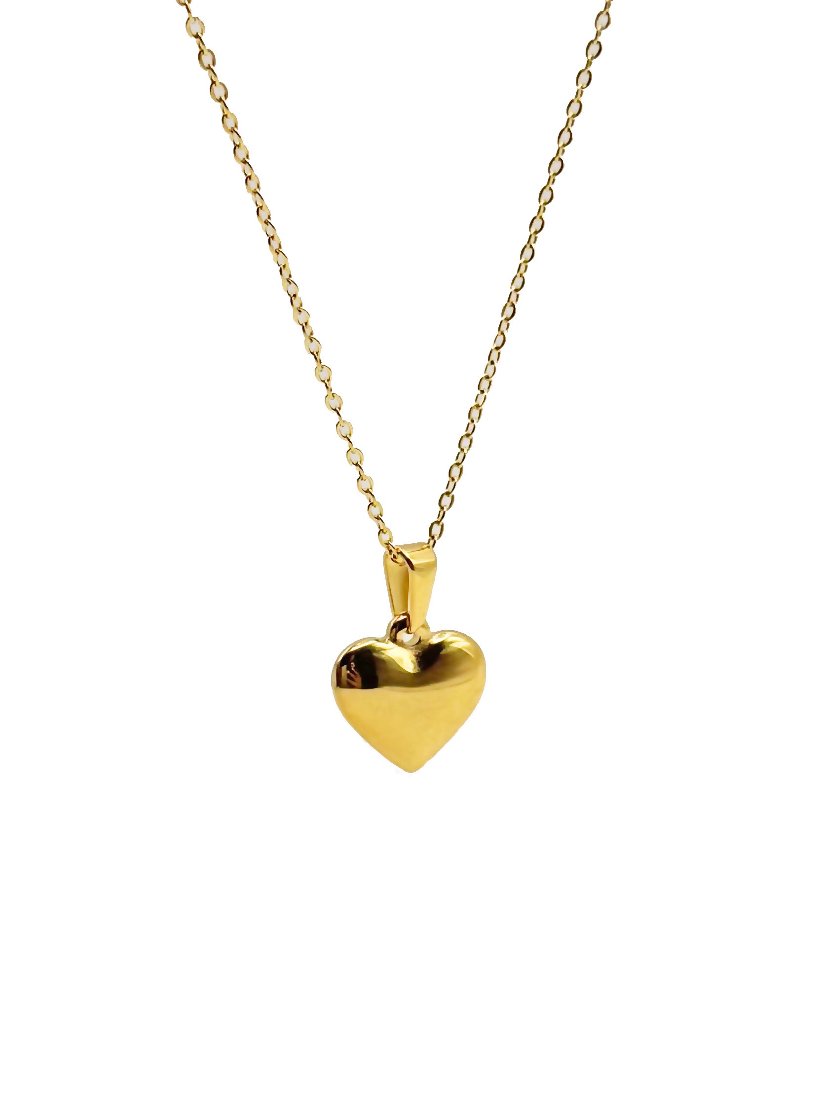 SMALL HEART CHARM NECKLACE - GOLD