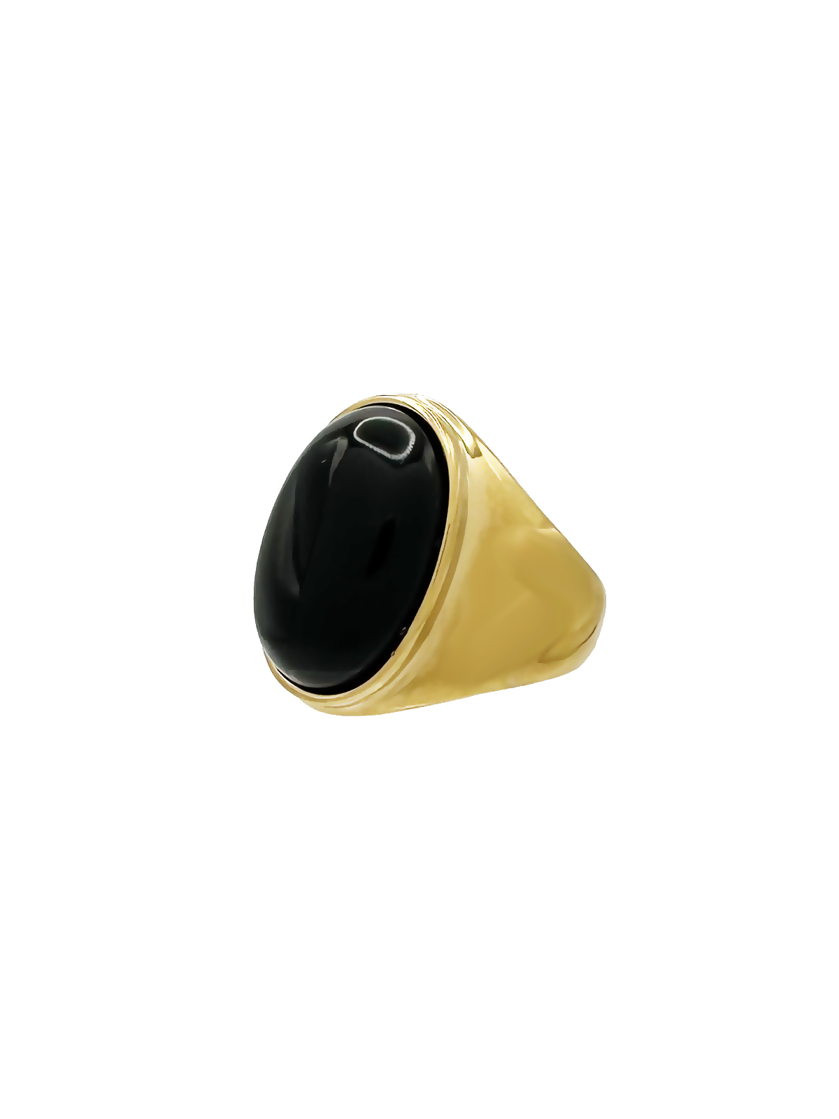 OVAL ONYX RING - GOLD