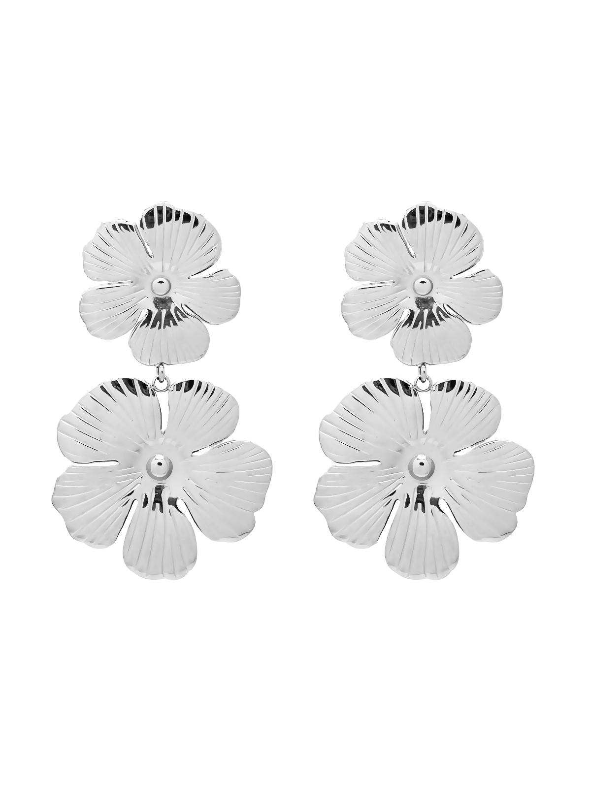 FLORA DROP EARRINGS - SILVER